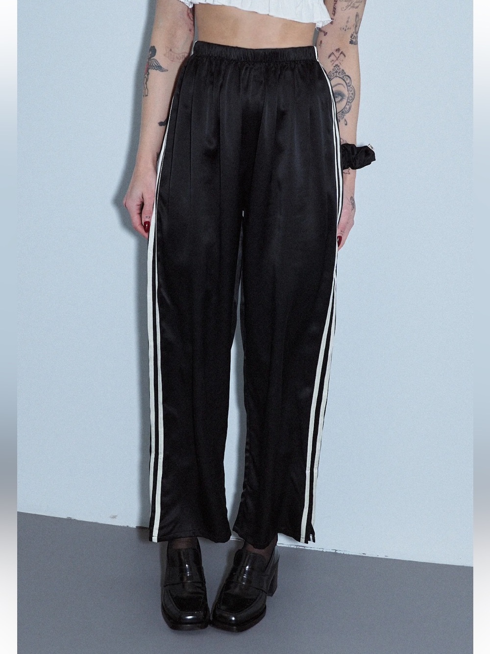 Fashion Brand Company Sporty Spice Silk Lounge Pants Black